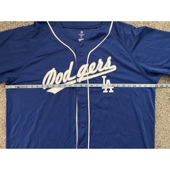 True Fan Genuine Los Angeles Dodgers Royal Blue Embroidered Jersey Size 3XL - Picture 7 of 7